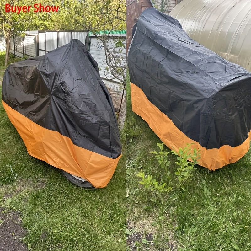 Housse de moto imperméable XXXL à ajustement universel - Protection résistante pour tous les temps pour Harley Road King, Electra Glide, Street Glide, Honda Goldwing, Yamaha Royal Star et motos de tourisme, 295x109x140 cm