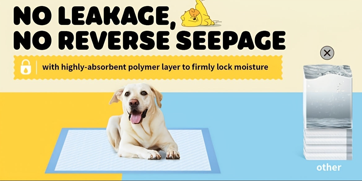 Alèses pour chiens, lot de 100 – Alèses d'apprentissage 6 couches super absorbantes, anti-fuites et anti-odeurs, protections jetables pour chiots, chiens et chats, 86 x 71 cm ou 56 x 56 cm