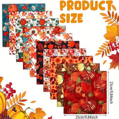 70 pièces de tissu pour patchwork prédécoupées 25x25 cm - Lot de tissus à motifs floraux, saisonniers et multicolores, mélange de coton doux et lavable pour courtepointes, loisirs créatifs, couture, décorations de fêtes et projets DIY