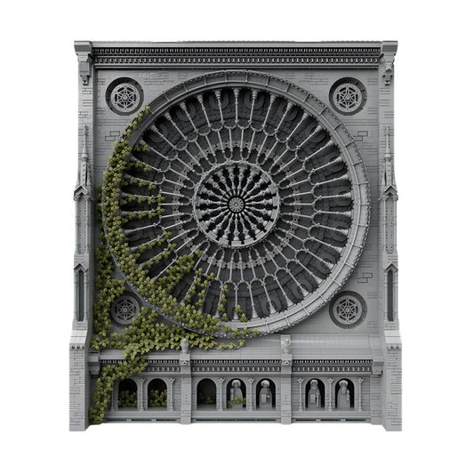 5887 Pcs Gothic Cathedral MOC Building Blocks Set for Adults – Abandoned Architecture Facade Model Kit, STEM Creative Challenge Brick Toy, Compatible with Major Brands, Great Gift Idea