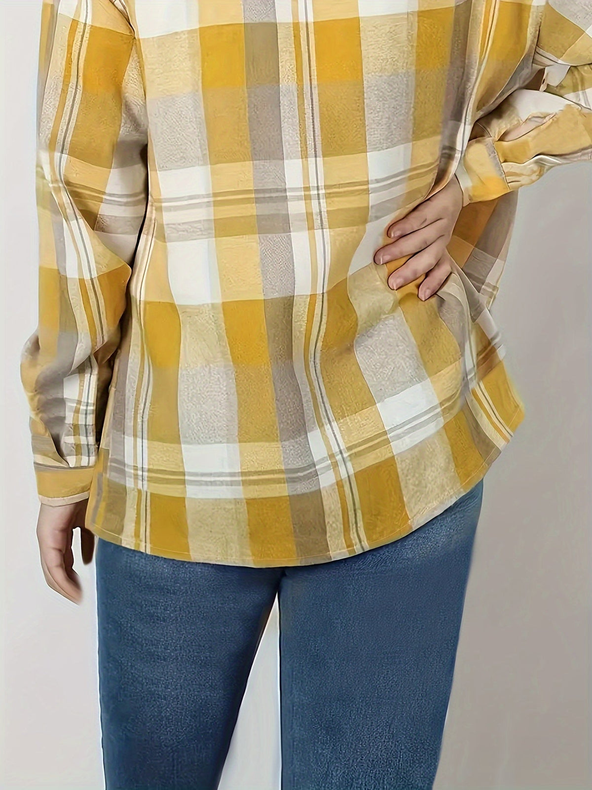 Chemise à carreaux décontractée pour hommes et femmes, style européen et américain, rayée, à col boutonné, haut polyvalent pour le travail, polyester élasthanne, S M L XL XXL