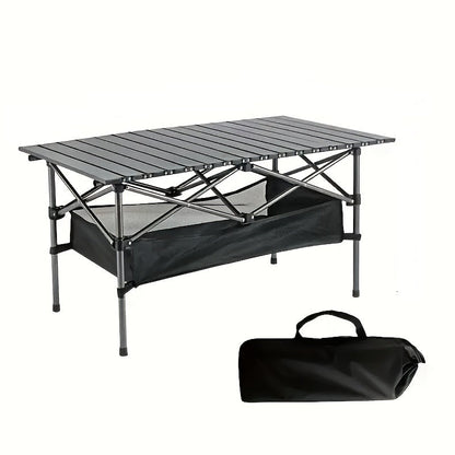 Table de camping pliante avec sac de transport – Table d'extérieur légère et portable, 3 tailles disponibles pour le camping, la plage, le pique-nique, le barbecue, le jardin, le bateau et les voyages, installation et rangement faciles