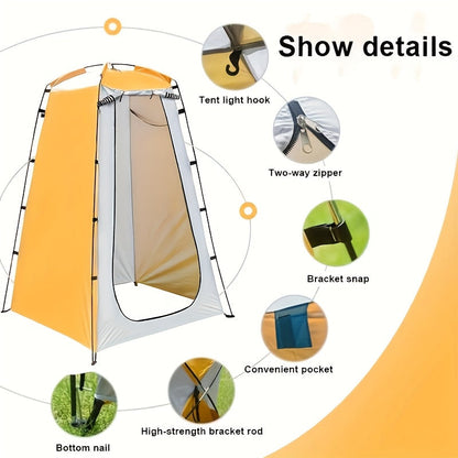Tente de douche de camping escamotable portable – Cabine d'intimité, vestiaire léger et imperméable, tente de toilette extérieure pour le camping, la randonnée, la plage et le sac à dos, abri d'intimité à installation rapide