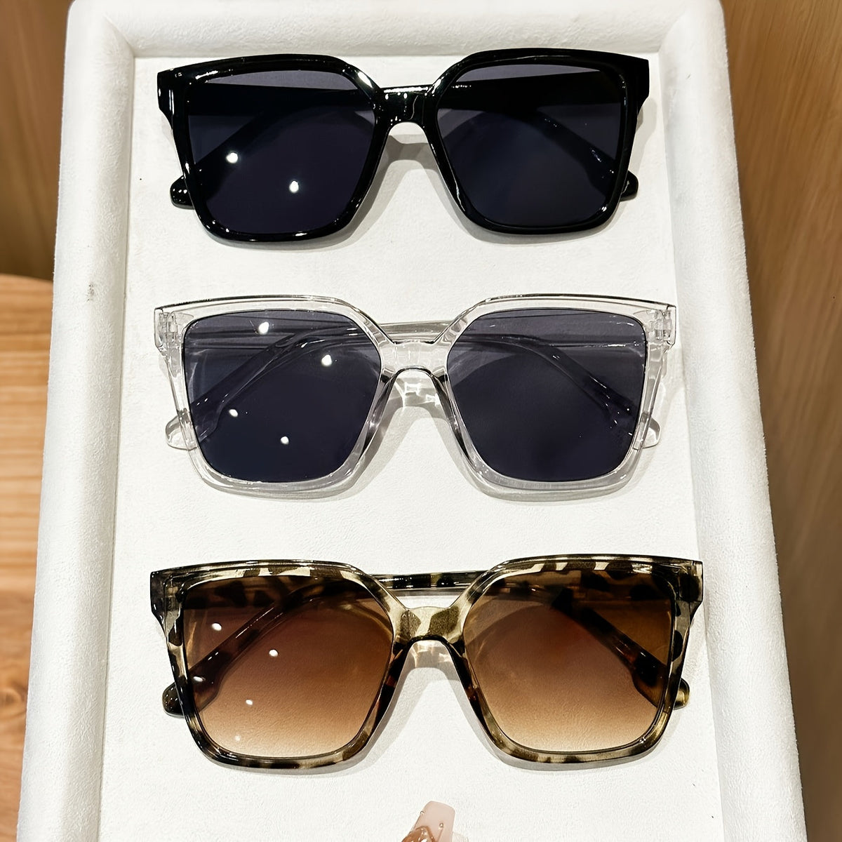 Lot de 3 paires de lunettes de mode pour femmes à double pont, style écaille, monture minimaliste et décontractée pour le quotidien