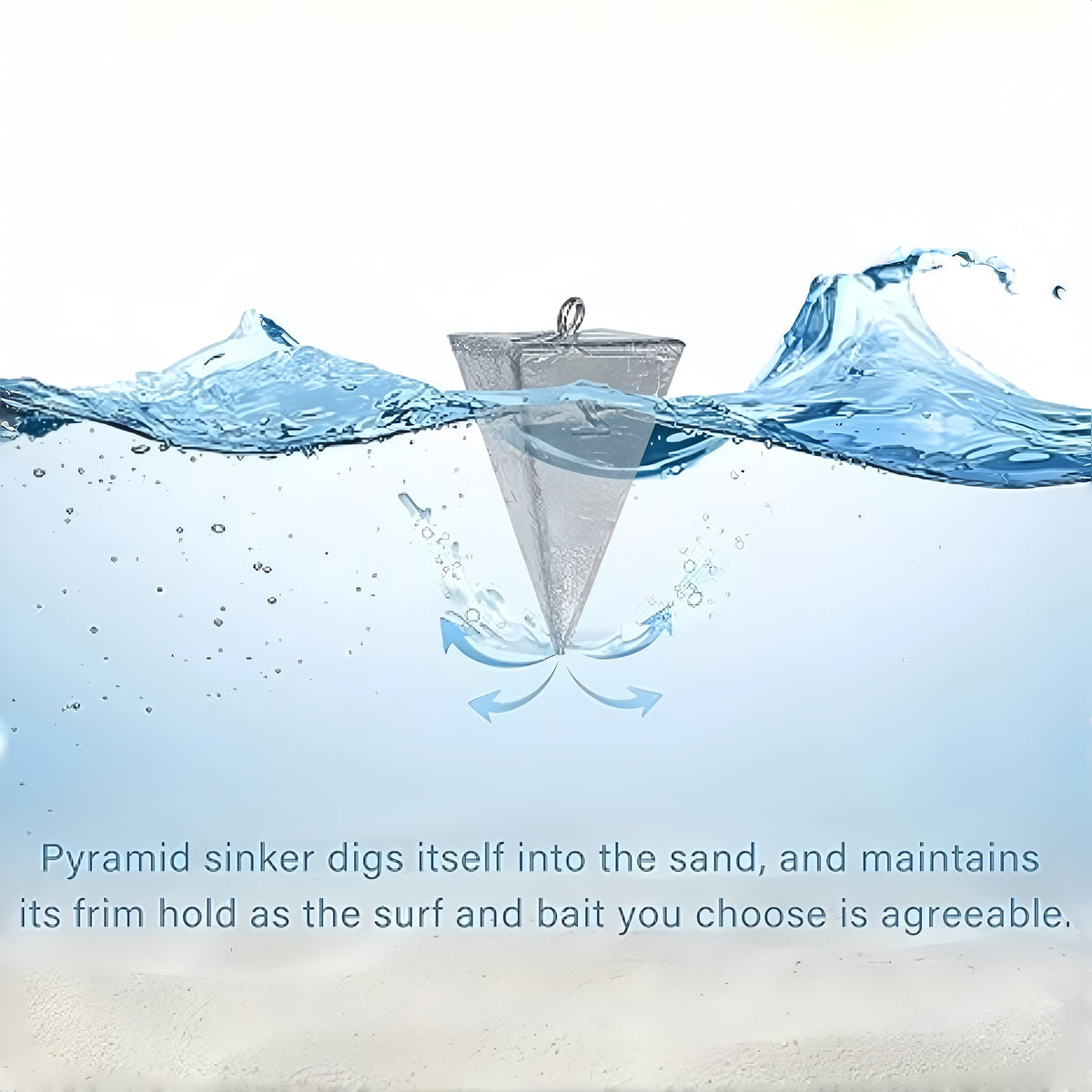Plombs pyramides pour la pêche – Poids pour la pêche en surfcasting en eau douce et salée, excellente tenue dans le courant, tailles de 1 oz à 10 oz, lot de pêche polyvalent pour pompano, bar, tambour et plus
