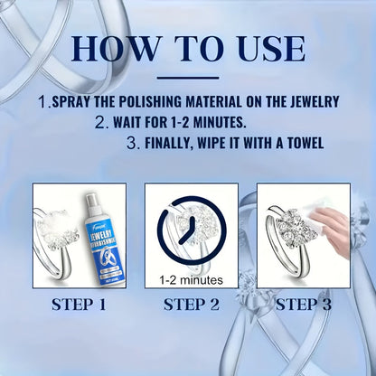 Nettoyant et lustrant pour bijoux 53 g avec éponge – Redonne de l'éclat aux bracelets, colliers, bagues en or et en argent ainsi qu'à toutes les surfaces métalliques – Nettoyant éclaircissant et poli pour métaux