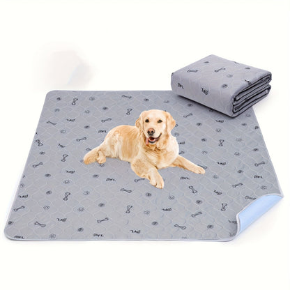 Alèses lavables et réutilisables pour chien avec motif os – Alèses d'entraînement pour chiot antidérapantes, imperméables et absorbantes, tapis de mise bas lavables en machine pour canapé, cage, parc et apprentissage de la propreté, plusieurs tailles