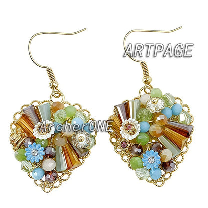 Parure collier multi-rangs et boucles d'oreilles en argent sterling 925 fait main avec perles et breloque cœur pour femme – Bijou pierre de naissance de décembre, cadeau élégant pour le quotidien et les mariages avec boîte cadeau offerte