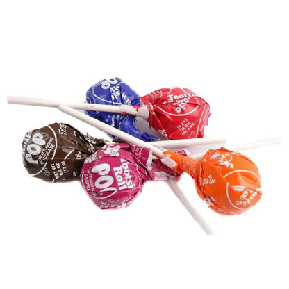 Sucettes Tootsie Pops aux parfums assortis, sachet en vrac de 450 g (1 lb), lot de 24 - Bonbons durs avec centre fondant au chocolat, confiseries sans gluten pour fêtes