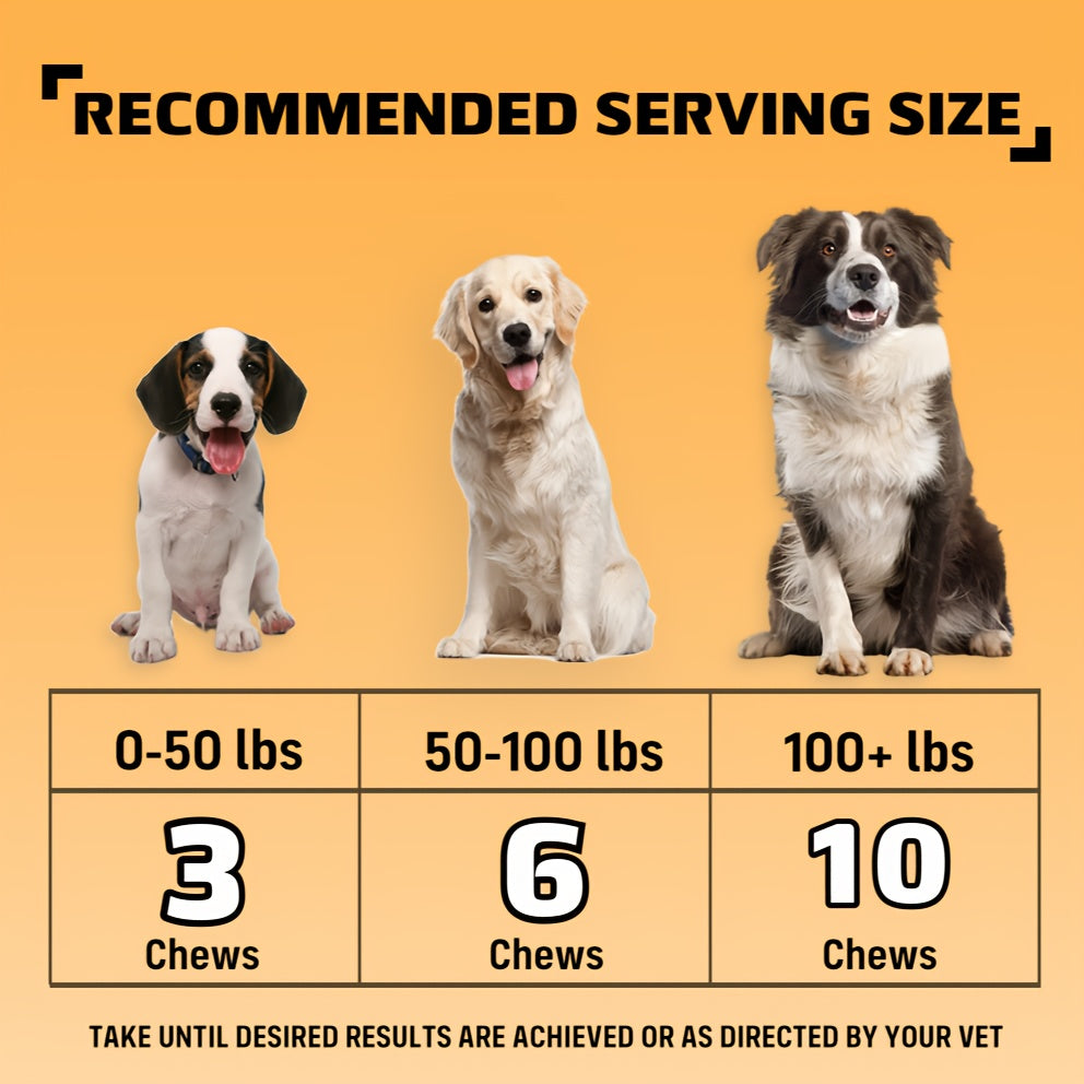 Complément nutritionnel pour chiens en bouchées tendres, 90 unités, aux probiotiques et huile de saumon, goût poulet - Soutient la santé du pelage, la santé intestinale et l'immunité pour les chiens de tous âges, 225 g