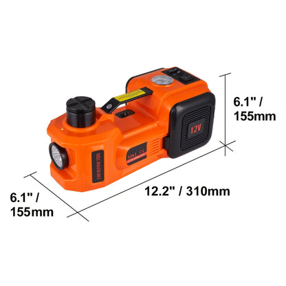 HAPPYBUY Cric hydraulique pour voiture 5 tonnes 11023 lb avec pompe gonflable intégrée et lumière LED - Élévateur de voiture portable pour changement de pneu et réparations de garage, compatible avec SUV, monospace, berline et camion