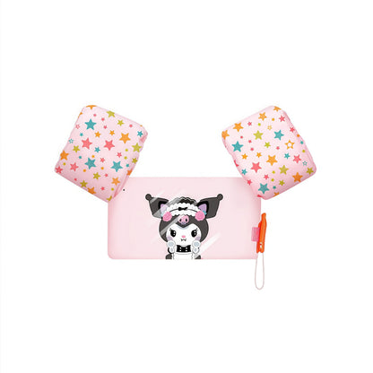 Gilet de natation pour enfants avec brassards, sangles réglables en nylon, motif dessin animé mignon, pour enfants de 9 à 30 kg (2 à 9 ans), aide à la natation pour piscine, plage et lac, gilet flottant d'apprentissage pour garçons et filles