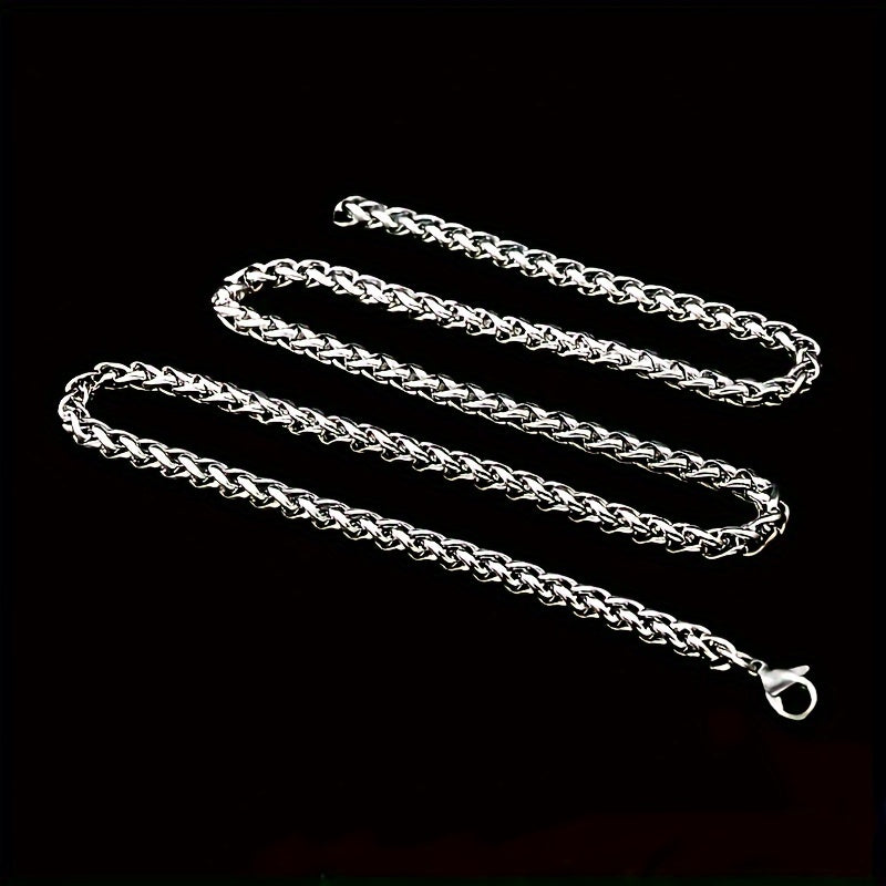 Ensemble de 8 colliers en acier inoxydable pour homme – Chaîne cubaine et chaîne torsadée style hip-hop, chaînes tendance et durables pour homme, cadeau idéal pour petit ami, fils, fête des pères et anniversaire