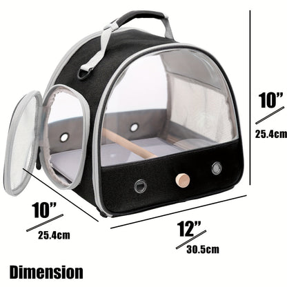 Foldable Bird Travel Cage Carrier for Parakeets Budgies Cockatiels Conures & Parrots – Compact Transport Case with Perch & Soft Mat Airline Approved for Vet Trips & Outdoor Adventures