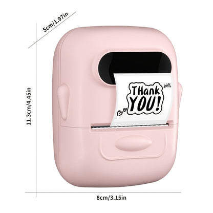 Étiqueteuse thermique sans fil – Aucune encre requise, modèles multiples, imprimante d'étiquettes Bluetooth pour l'organisation du rangement, fournitures de bureau, d'école et de maison, rose, blanc, bleu