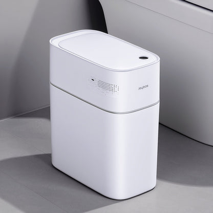 Poubelle intelligente automatique 14 L (3,8 gallons) – Capteur de mouvement sans contact, sacs auto-déployants par aspiration d'air, design fin anti-odeurs pour salle de bain, cuisine, bureau et chambre – Lot de 1 ou 2