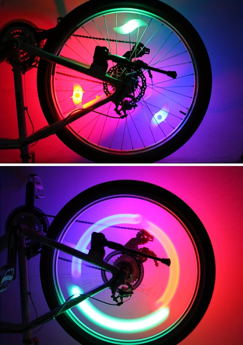 LED Bike Spoke Lights 8 Pack Bicycle Wheel Tire Lights Waterproof Safety Night Riding Lights Visible 360° for Road Mountain Bike Adults Kids Men Women Cycling Accessories Gift