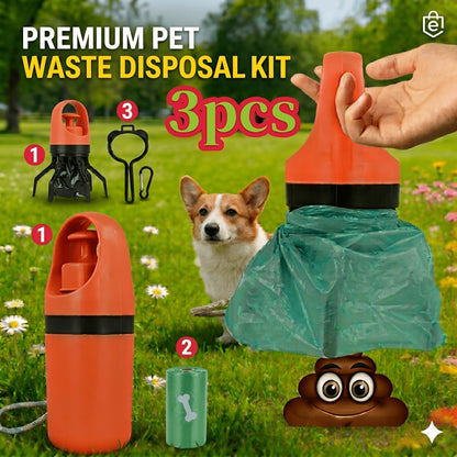 Pelle à déjections canines avec sac à cordon – Ramasse-crottes portable en EVA pour animaux, pelle et distributeur, pelle sanitaire légère pour chiens en extérieur, sans pile, facile à transporter