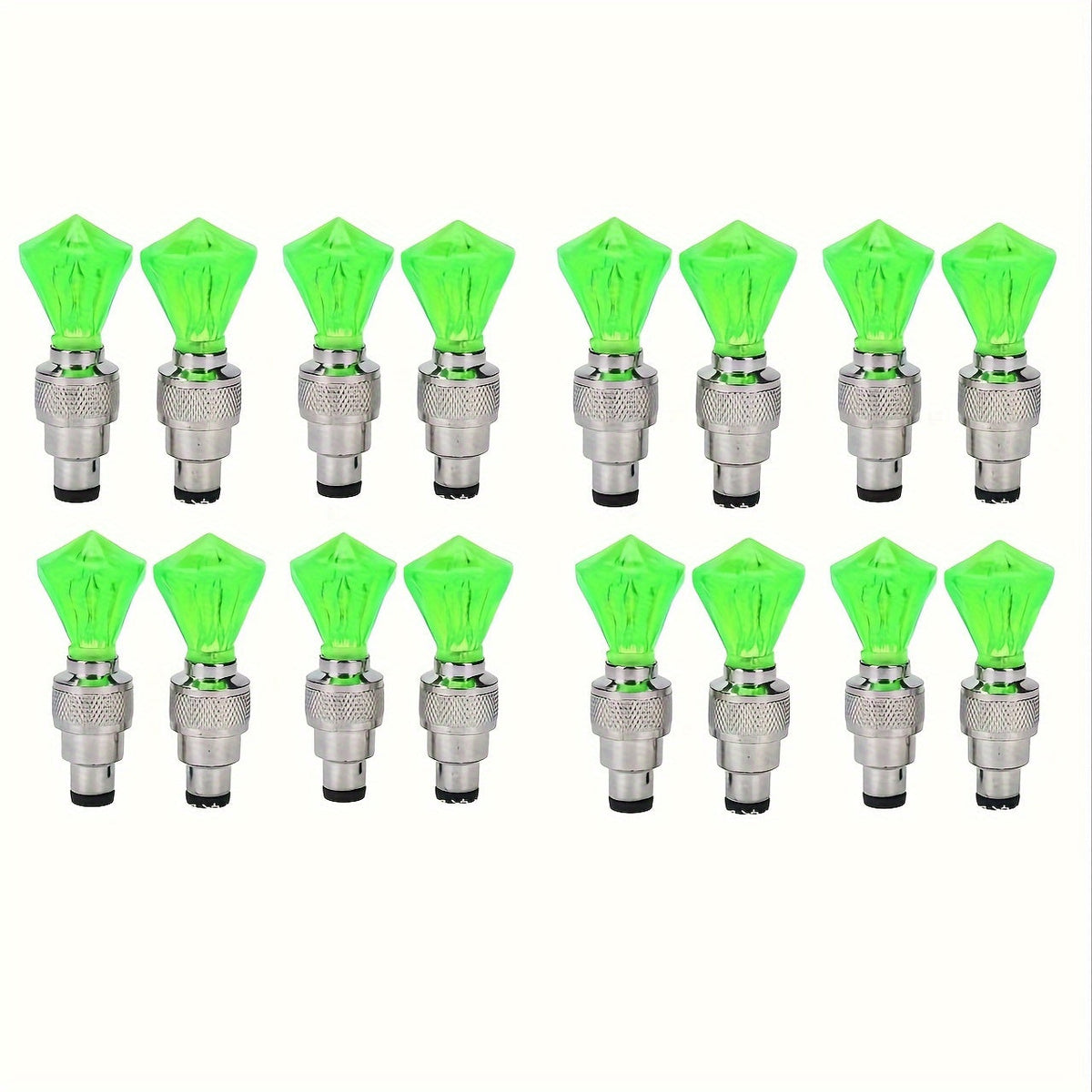 Bouchons de valve de pneu LED avec effet lumineux respirant et cheval au galop, 4/8/16 pièces, capuchons de valve de roue lumineux pour voiture, moto, vélo – Lumière de roue « Wind Fire », protection UV et antidéflagrante – Vert, rouge, bleu, squelette