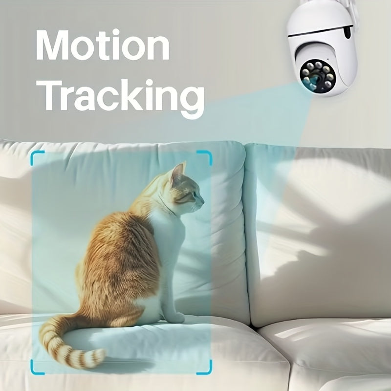 Lot de 6 caméras de sécurité WiFi Full HD 1080p avec rotation panoramique à 355°, vision nocturne, audio bidirectionnel et détection de mouvement – Caméra de sécurité intérieure sans fil, alimentée par USB, compatible avec smartphone
