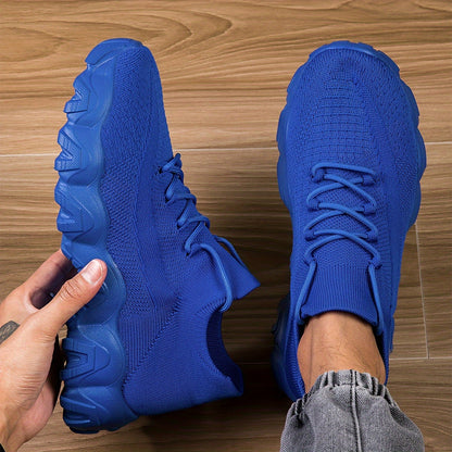 Chaussures de sport décontractées et respirantes pour hommes – Baskets légères en maille pour la marche, la course, la salle de sport et le quotidien, gris argenté, bleu roi, kaki, bleu, pointures larges US 6,5–14, semelle confortable et antidérapante