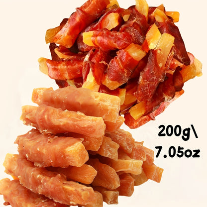 Friandises pour chiens au canard et à la patate douce, bâtonnets au poulet naturels riches en protéines pour petits, moyens et grands chiens, collations de dressage saines, digestes et avec céréales
