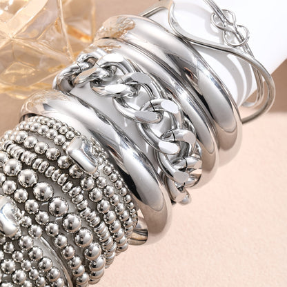 Ensemble de bracelets à breloques vintage avec nœud et imprimé léopard pour femme – Bracelets bohèmes en cordon irrégulier, styles et couleurs aléatoires, argent et or, lot de 7 ou 16 pièces pour les vacances et le quotidien