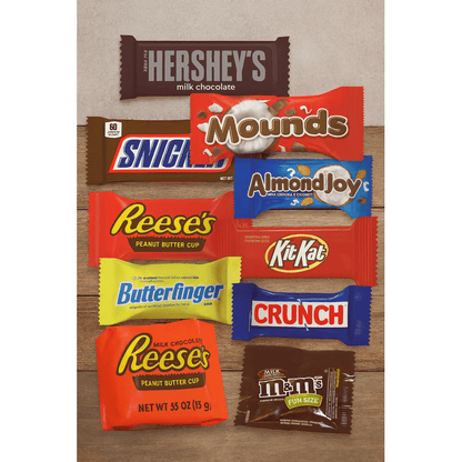 Mélange de chocolats assortis en vrac, format individuel, emballés individuellement - Assortiment chocolat au lait, caramel et beurre de cacahuète, sachet pour fête, 1 lb, 3 lb, 6 lb