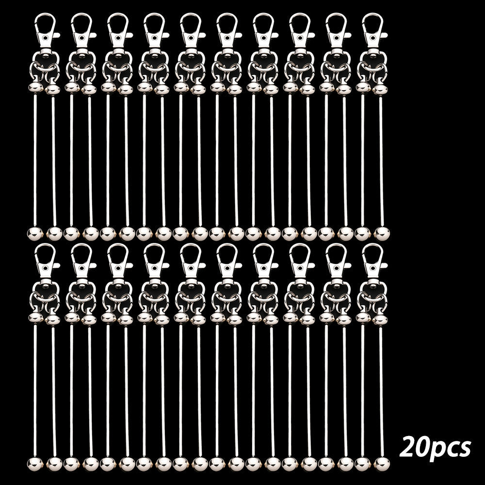 Kit de fabrication de 20 porte-clés à perler pour femme – Porte-clés DIY à double barre vierge avec fermoir mouspon pour pendentif de sac, mariage, fête, remise de diplôme, rentrée scolaire et coffret de loisirs créatifs pour cadeaux de fêtes