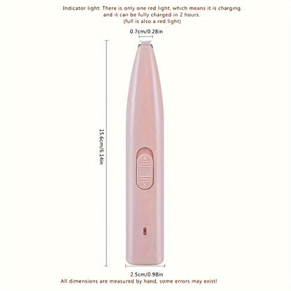 Professional Pet Paw Pad Hair Trimmer USB Rechargeable - Electric Grooming Clipper for Dog & Cat Paw Hair Removal, Precision Between-Toes Trimmer for Clean Paw Pads, Cordless & Quiet, 4 Colors
