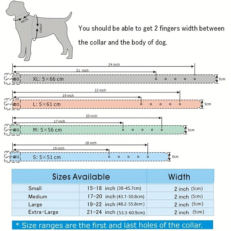 Ensemble collier et laisse pour chien à clous et rivets – Collier en cuir synthétique style punk rock pour dressage et promenade, ajustable et robuste avec boucle en métal pour petits, moyens et grands chiens