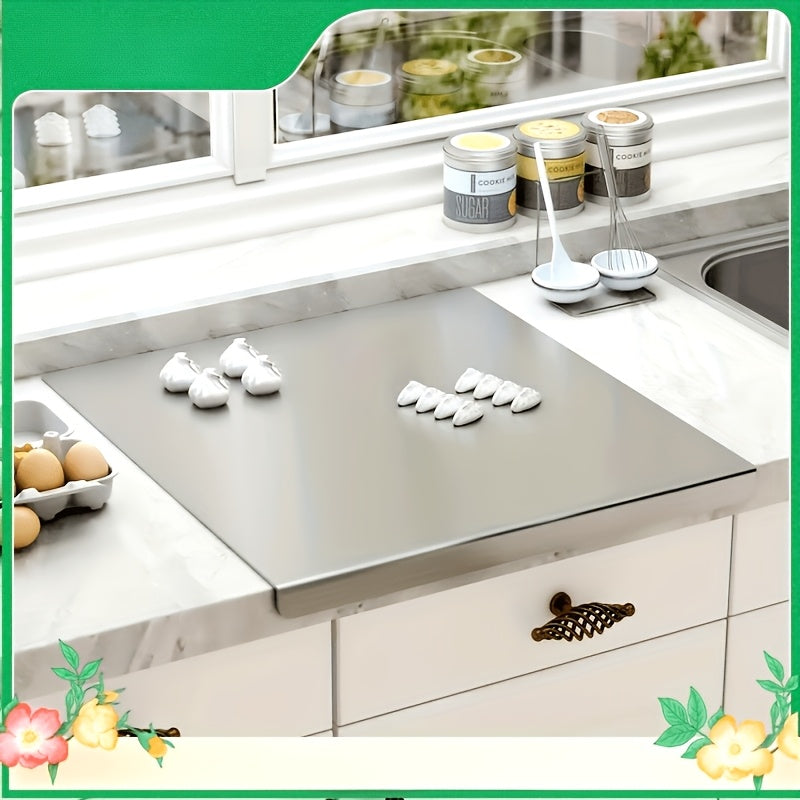 Planche à découper en acier inoxydable 304 – Billot de cuisine antirouille, facile à nettoyer, disponible en 3 tailles (40 cm × 30 cm, 50 cm × 40 cm, 60 cm × 40 cm)