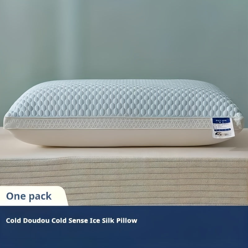 Lot de 2 oreillers rafraîchissants | Oreiller de sommeil doux de qualité hôtelière | Soutien cervical pour dormeurs sur le côté, le dos et le ventre | Oreiller confortable et respirant pour la maison, la chambre et le dortoir | Bleu, rose, gris, indigo