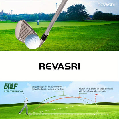 Télémètre de golf REVASRI 650 yards – Télémètre laser avec mode golf, compensation de pente, vitesse, hauteur, distance horizontale et verticale, mesure en deux points pour le golf, la chasse, le tir à l'arc et les activités en plein air