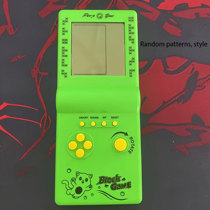 Mini console de jeux portable rétro, style brique, lecteur de jeux vidéo classique, plusieurs jeux intégrés, console d'arcade nostalgique, cadeau pour enfants, adultes, hommes et femmes, bleu vert