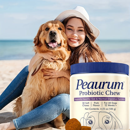 Probiotiques pour chiens, 60 gélules, formule naturelle à base de plantes, favorise la santé intestinale, la digestion et soulage les allergies saisonnières - 120 g, lot de 1 ou 2