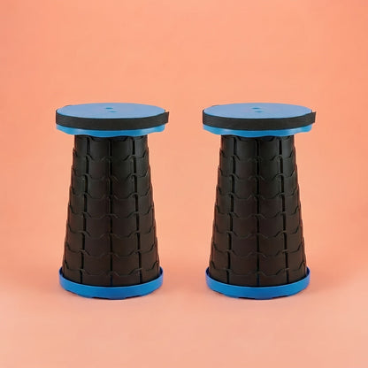 Collapsible Camping Stool 400 Lbs Capacity Ultra-Portable Lightweight Folding Seat - Folds Flat Fits in Backpack for Camping, Hiking, Fishing & Indoor Outdoor Use - Rainbow Option Available