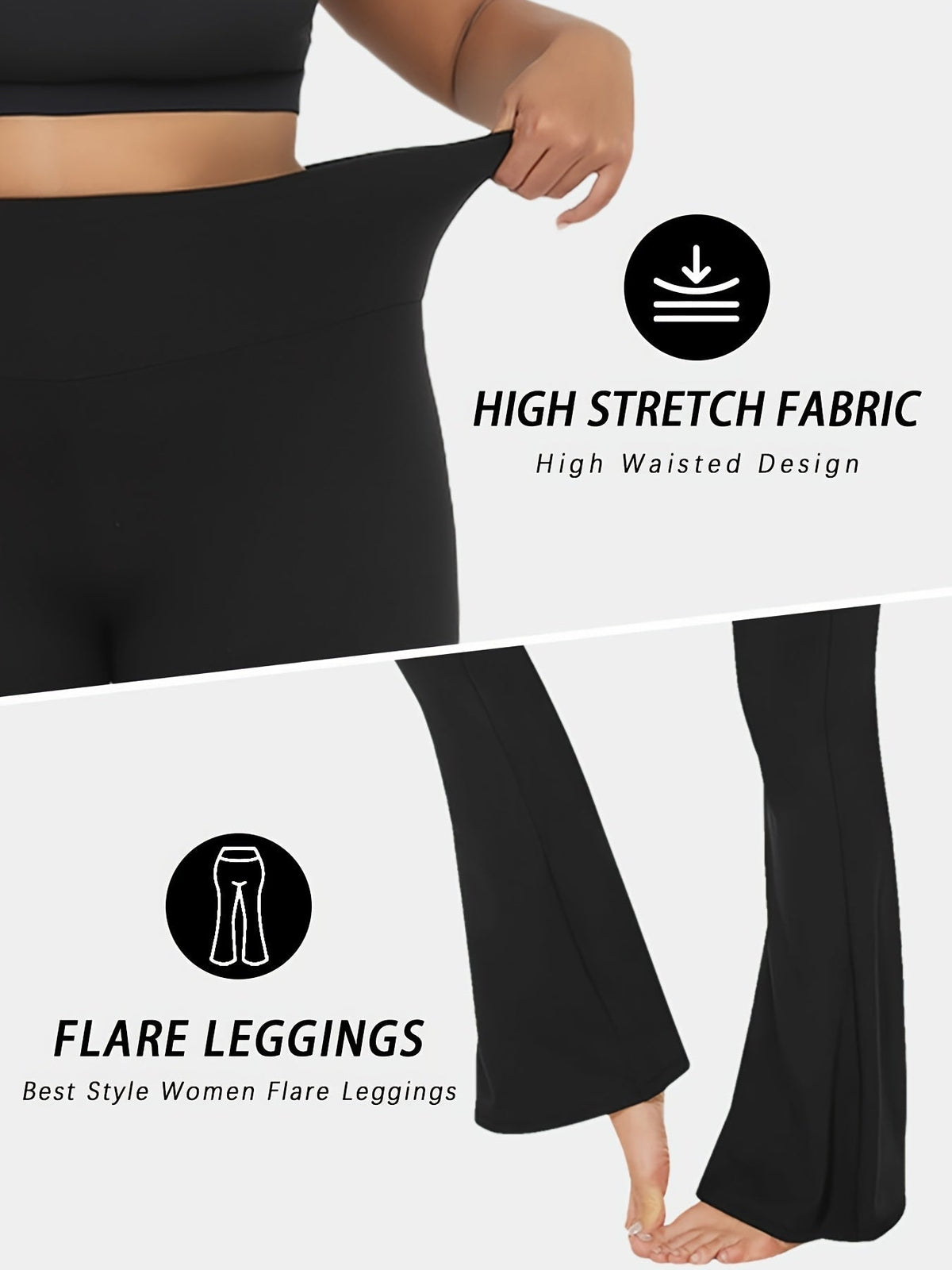 Lot de 5 pantalons de yoga taille haute évasés pour femmes, leggings gainants coupe bootcut, extensibles et doux, pour yoga, sport, danse, pilates, toutes saisons, tailles S-XXL