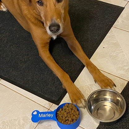 Personalized Dog Food Measuring Spoon - Custom Engraved Pet Food Scoop for Dog Lovers, Multiple Sizes 1/16 to 1-1/2 Cup, Durable Material, Unique Gift for Pet Owners, DIY Customized Name or Message