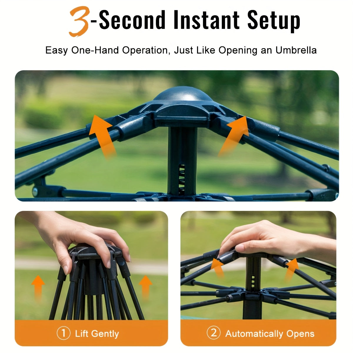 Tente de camping automatique à déploiement instantané pour 1 à 3 ou 3 à 4 personnes – Tente toutes saisons coupe-vent et légère avec doubles portes et fenêtres en maille pour le camping, la randonnée, la chasse, les voyages et les abris extérieurs