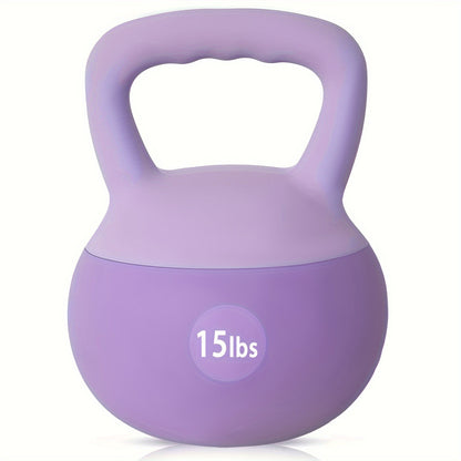 SOGES PVC Soft Kettlebell with Wide Non-Slip Handle – Iron Sand Filled Strength Training Kettlebell 10 to 30 lbs, Safe for Home Gym, Floor & Kids, Ideal for Women & Beginners, Swings Squats HIIT CrossFit