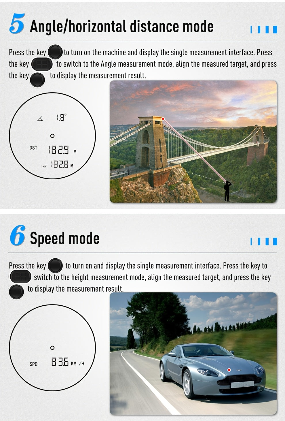 Télémètre laser de golf 1200 yards – Grossissement 6,5x, compensation de pente, verrouillage de drapeau HD, anti-vibration, rechargeable par USB, télémètre de golf haute précision à positionnement rapide, design élégant blanc