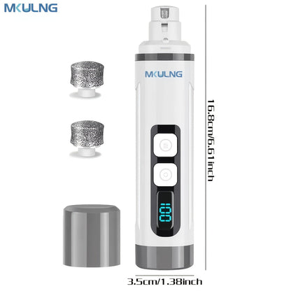 Coupe-griffes électrique silencieux pour animaux avec lumière LED – Kit de tondeuse rechargeable amélioré à 3 vitesses, entretien des pattes sans douleur pour chiens et chats de petite, moyenne et grande taille