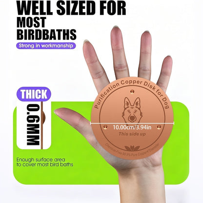 Bol à eau pour animaux en cuivre pur, cuivre à 99,9 % purifiant naturellement l'eau, pour chiens, chats et bétail, filtration physique réutilisable, aucun remplacement de filtre nécessaire