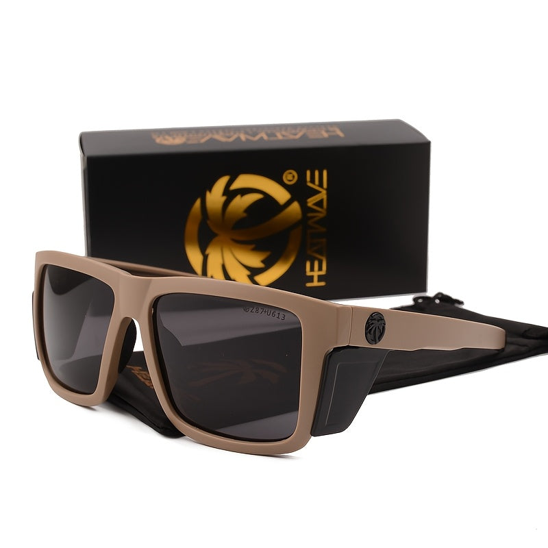 Lunettes de soleil carrées polarisées pour homme, verres photochromiques miroir UV400, monture intégrale en polycarbonate, étui inclus, 10 couleurs, pour le sport et la conduite en extérieur