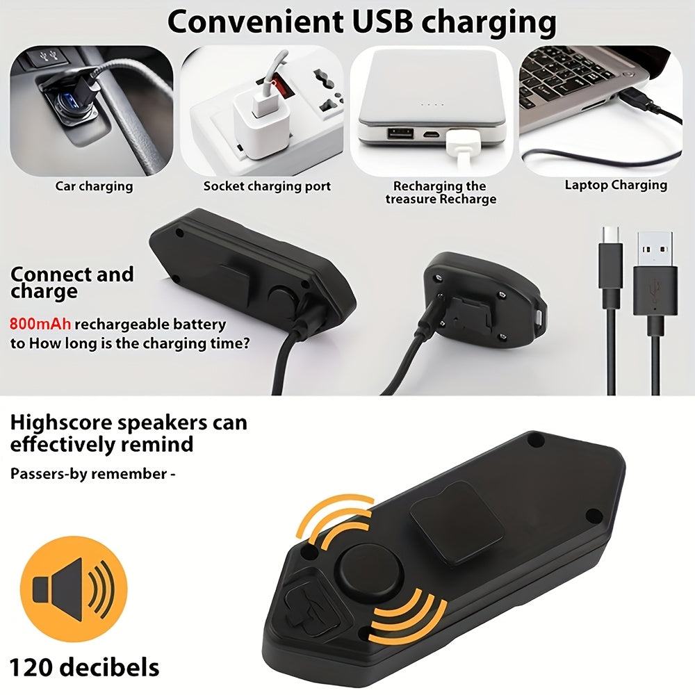 Feu arrière de vélo avec clignotants, rechargeable par USB, 120 lumens, 5 modes, télécommande sans fil, feu arrière de sécurité LED pour vélo de route, VTT, vélos de ville, adultes, enfants, hommes, femmes, cyclisme
