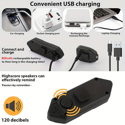 Feu arrière de vélo avec clignotants, rechargeable par USB, 120 lumens, 5 modes, télécommande sans fil, feu arrière de sécurité LED pour vélo de route, VTT, vélos de ville, adultes, enfants, hommes, femmes, cyclisme