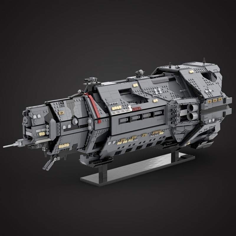 Ensemble de construction MOC de vaisseau spatial de science-fiction militaire de 5405 pièces – Design futuriste, micro-briques à ajustement précis, modèle d'exposition détaillé pour adultes et adolescents – Cadeau d'anniversaire, de Noël et de fête