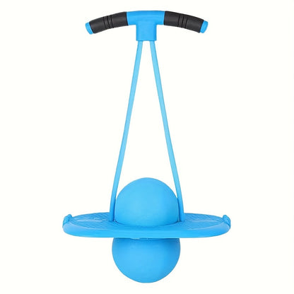 Ballon sauteur avec poignée pour enfants et adultes – Ballon sauteur de fitness anti-éclatement, haute élasticité, pour exercices et loisirs en intérieur et en extérieur, sans pile, idée cadeau idéale