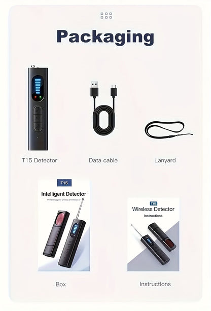 Détecteur de caméra cachée et scanner de signal RF anti-espion – Détecteur de mouchards portable pour traceurs GPS, dispositifs d'écoute sans fil, protection de la vie privée pour hôtels, voitures, maisons, bureaux et voyages